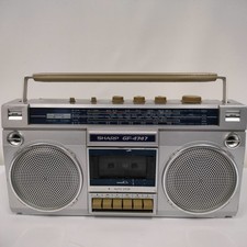 Registratore a nastro radio stereo vintage retrò Sharp GF 4747E Boom Box funzionante