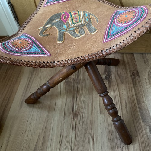 Treppiede vintage pelle - vintage,