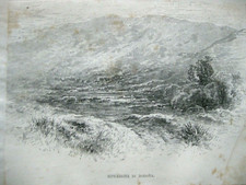 stampa antica old print GRECIA Ελλάδα SITUAZIONE DI DODONA  1831