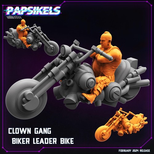 Clown gang biker - gang, leader