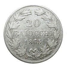 [NC] PIO IX 20 BAIOCCHI 1865