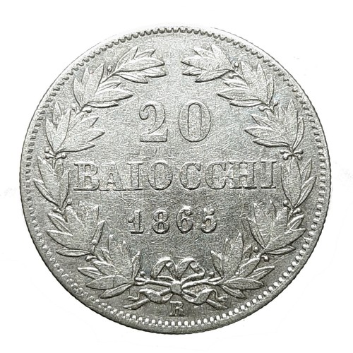 Pio 20 baiocchi - ix, 1865
