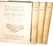 MORO " Pratica Criminale " 1782  -  Codice Penale Delitti Procedura Due Sicilie