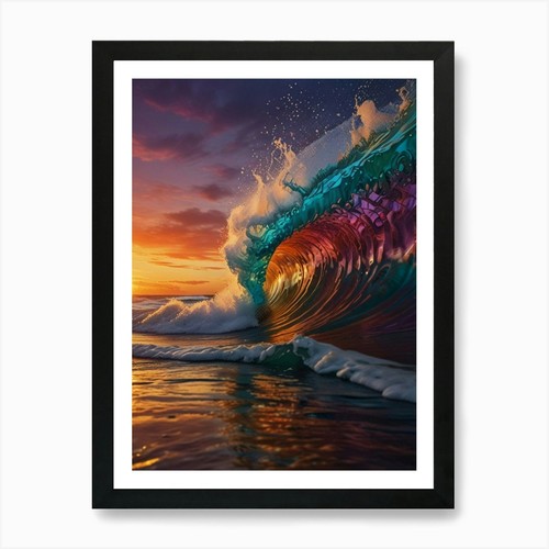 Stampa artistica onda oceano