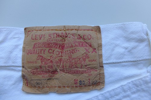 Jeans levi 501 bianco - jeans,