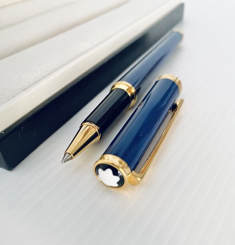 Montblanc blue roller pen - montblanc,