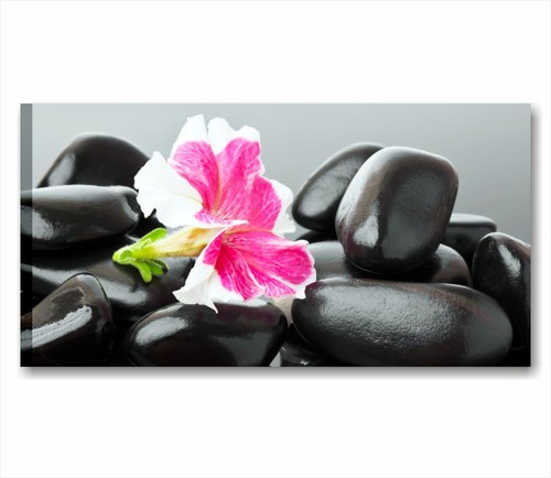 Fiore pietre nere - , quadro