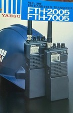 Yaesu FTH-2005 7005 UHF VHF FM ricetrasmettitore radioamatoriale volantino portatile pubblicità vintage