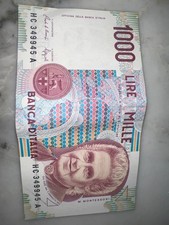 Banconota 1000 Lire Montessori Mille lire 3 Ottobre 1990  ORIGINALE  FDS.