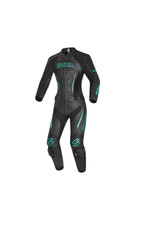 Shua Infinity Donna 2 pezzi Moto Cursa Tuta Nero Terquise Certificato CE AAA