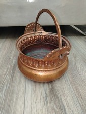 portavaso vaso in rame vintage