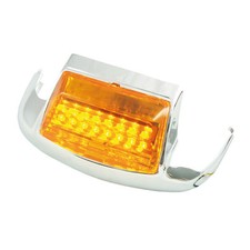 Fronte FENDER Estremità Con LED, Arancione, per Harley - Davidson FL, Flt , FLST