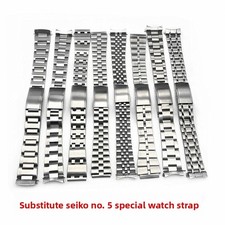 Per Seiko Serie 5 Cinturini Orologio Acciaio Inox Bracciale Uomo Arco 18 19 20 21mm