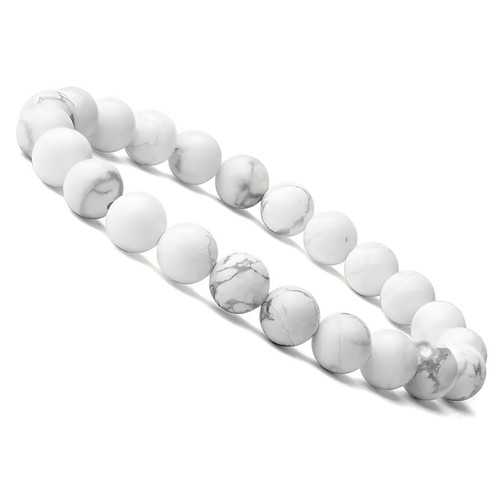 Bracciale bianco pietre - bracciale,