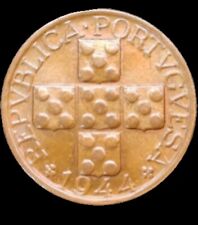 Portogallo 20 Centavos 1944 Moneta Bronzo,In Eccellente #18