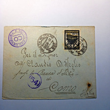 Rodi Egeo busta lettera P.M.550 1940 timbro verifica per censura