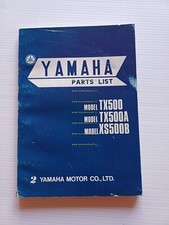 Yamaha TX 500 - TX 500 A - TX 500 B 1975 catalogo ricambi originale