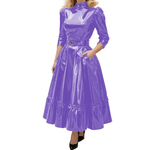 Moda girocollo solido lucido - moda,
