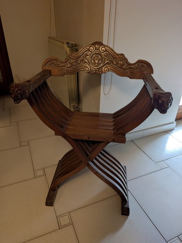 Sedia savonarola vintage legno - vintage,