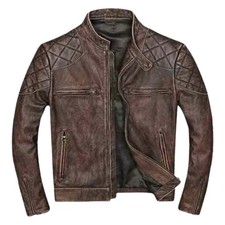 Giacca Uomo Marrone Cafe Racer