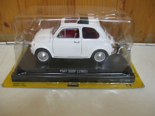 Fiat 500 1965 bianca 1 - fiat, 1:24