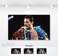 Freddie Mercury - 9 - Quadro stampa su Tela Pelle Canvas Dipinto Arte Moderna