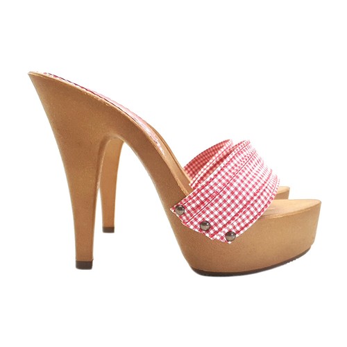 Zoccoli rossi stile - pin, up