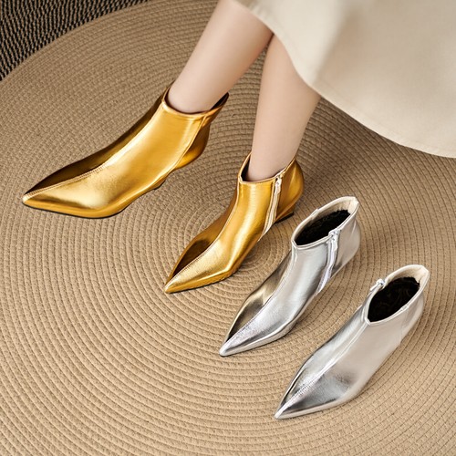 Stivaletti donna oro argento