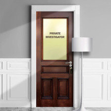 Copriporta Detective, testo o