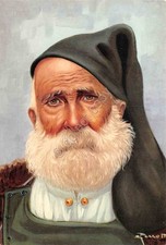 Cartolina Costumi Tradizionali Sardi Samugheo Uomo con barba 