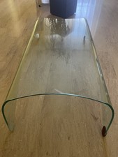 Tavolino in Vetro Curvato Rettangolare  Design Iosa Ghini
