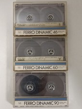 Lotto 3x ILFORD FERRO DINAMIC FD 46 60 90 musicassette vergini cassette tape