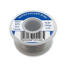 STAGNO BOBINA IN ROCCHETTO 60/40 100GR 1MM SALDARE SALDATURA LABORATORIO CONTACT