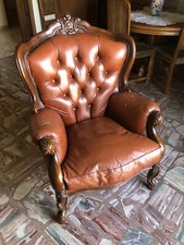 2 Poltrone Vera pelle Stile