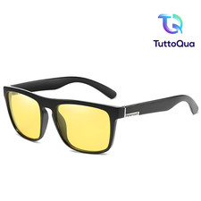 OCCHIALI VISIONE NOTTURNA PER GUIDA AUTO POLARIZZATI LENTI GIALLE ANTIRIFLESSO