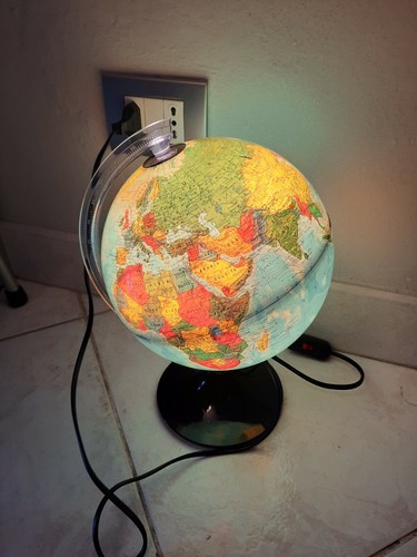 Mappamondo luminoso vintage - luminoso,