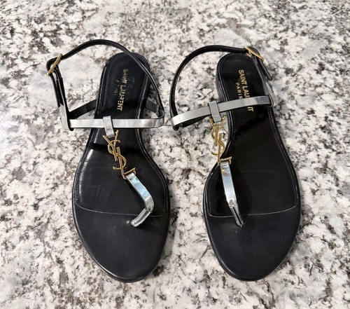 Sandalo piatto ysl saint - piatto,