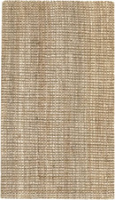 - Tappeto in Fibra Di Juta Kerala 100% Naturale, Tessuto a Mano per Soggiorno, S