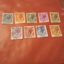 Repubblica Italiana Francobolli Serie Turrita 1953 1954 Ruota 9 Valori Usata