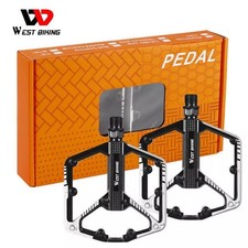 9/16" 2X Pedali Bici DU Bearing Alluminio MTB Pedali Bici Nero MTB BMX