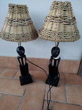 Coppia lampade Etniche  LEGNO BANANO