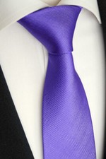 Cravatta uomo in seta, colore viola, tinta unita, modello n. K 76.5