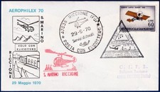 1970 - Volo Speciale "San Marino-Riccione" - cat. Pellegrini n.2236