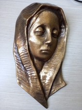 TARGA IN BRONZO VOLTO DI MADONNA