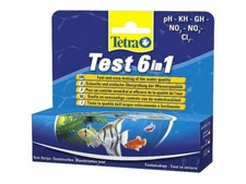 TETRA TEST ACQUARIO 6 IN 1 25 STRISCE PH GH NO3 NO2 KH CL2 