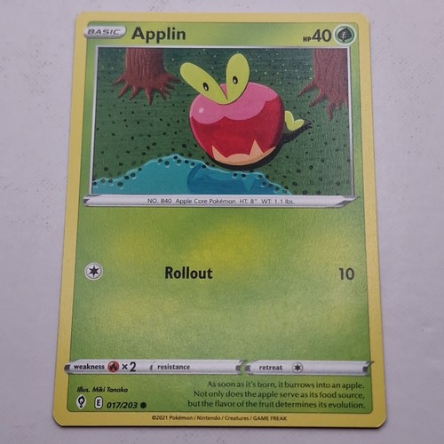Carta pokémon applin - carta, 017/203