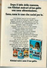 PUBBLICITA' ORIGINALE VINTAGE 1976  - KIT E KAT CIBO PER GATTI