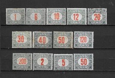 UNGHERIA taxe 1915 1922 13 NUOVI/*MH (n°41 usato) - n° in descrizione,   lotto