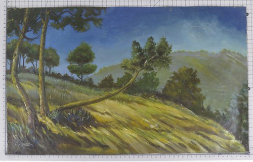 Vecchio quadro olio - vecchio,