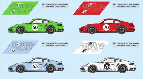 Decals porsche 992 1 - 992, s/t